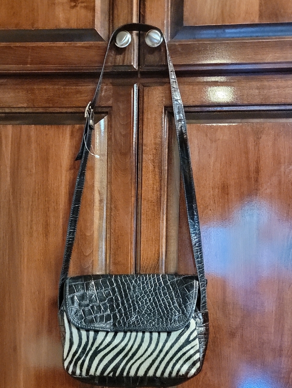 Saks Fifth Avenue Made In Italy Leather. Croc & Zebra Effect
